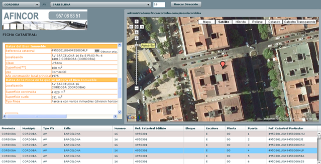 Administración de Fincas Cordoba. Información Catastro